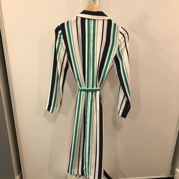 BRAND NEW Halogen Long Striped Tie Waist Jacket - Picture 4 of 7